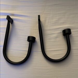 Crate&Barrel Black Metal Wall Hooks
